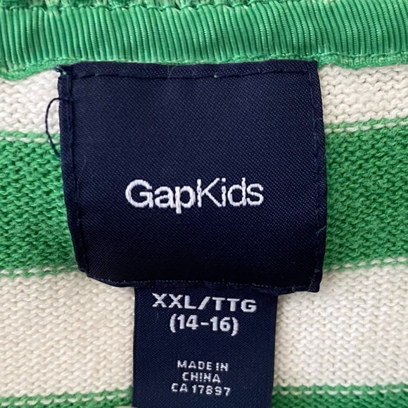 GAP GREEN & WHITE STRIPED CARDIGAN - Picture 5 of 10